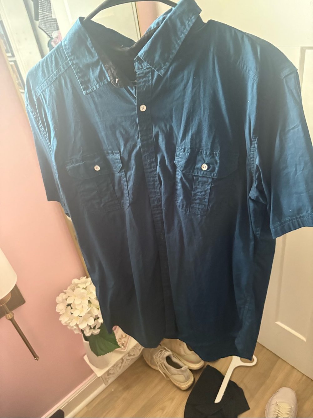 Paper Denim & Cloth Men's Short-Sleeve Button-Down Shirt - Navy Blue